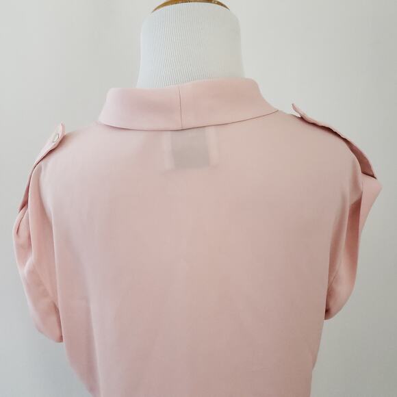 L'Academie The Safari Crop Top Blouse Blush Small - Picture 7 of 16